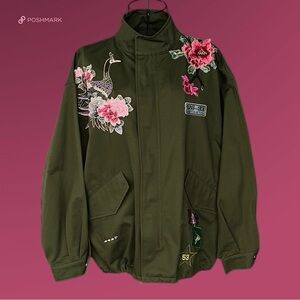 💖 Zara Woman Embroidered Utility Jacket 💖